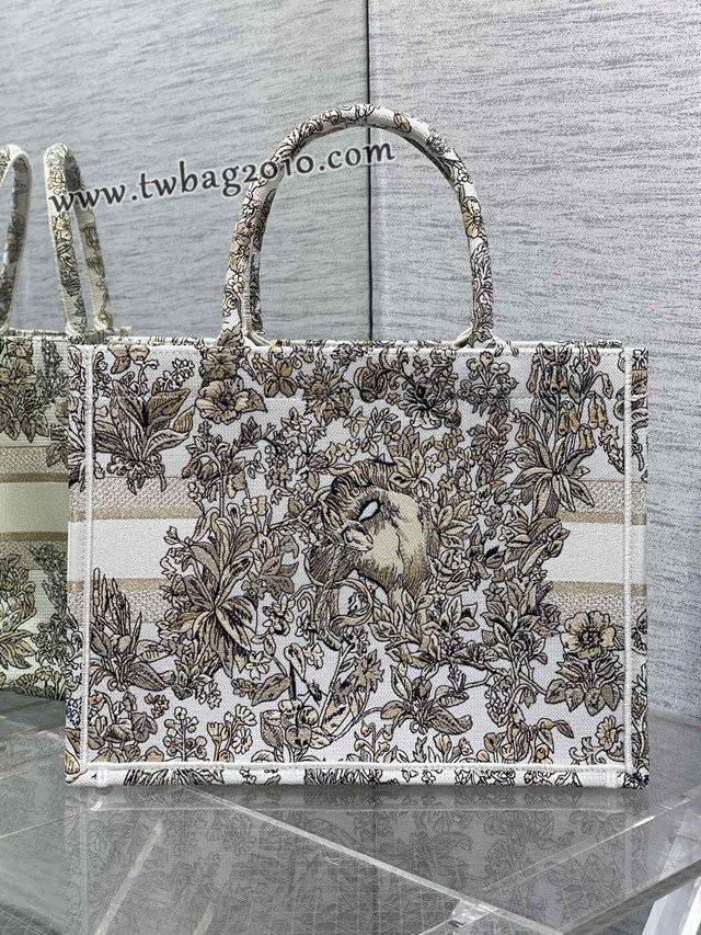 Dior专柜新款TOTE包迪奥高仿原单金色中号购物袋手提托特包 djfk1381